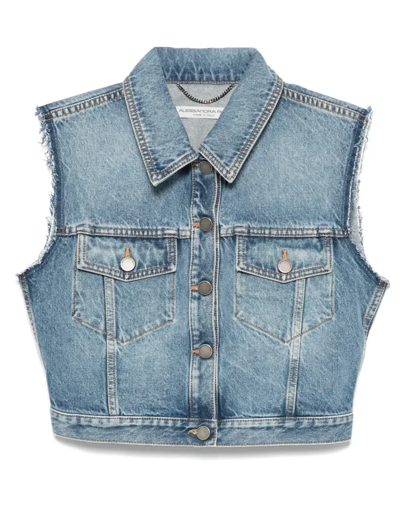 Alessandra Rich Cropped-Weste - Blau Blau