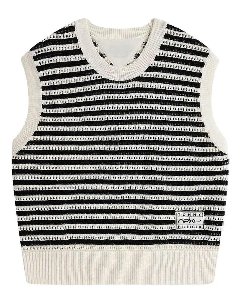 Tommy Hilfiger Gestreifter Pullunder - Schwarz Schwarz