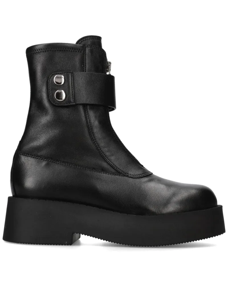 Premiata Stiefeletten aus Leder - Schwarz Schwarz