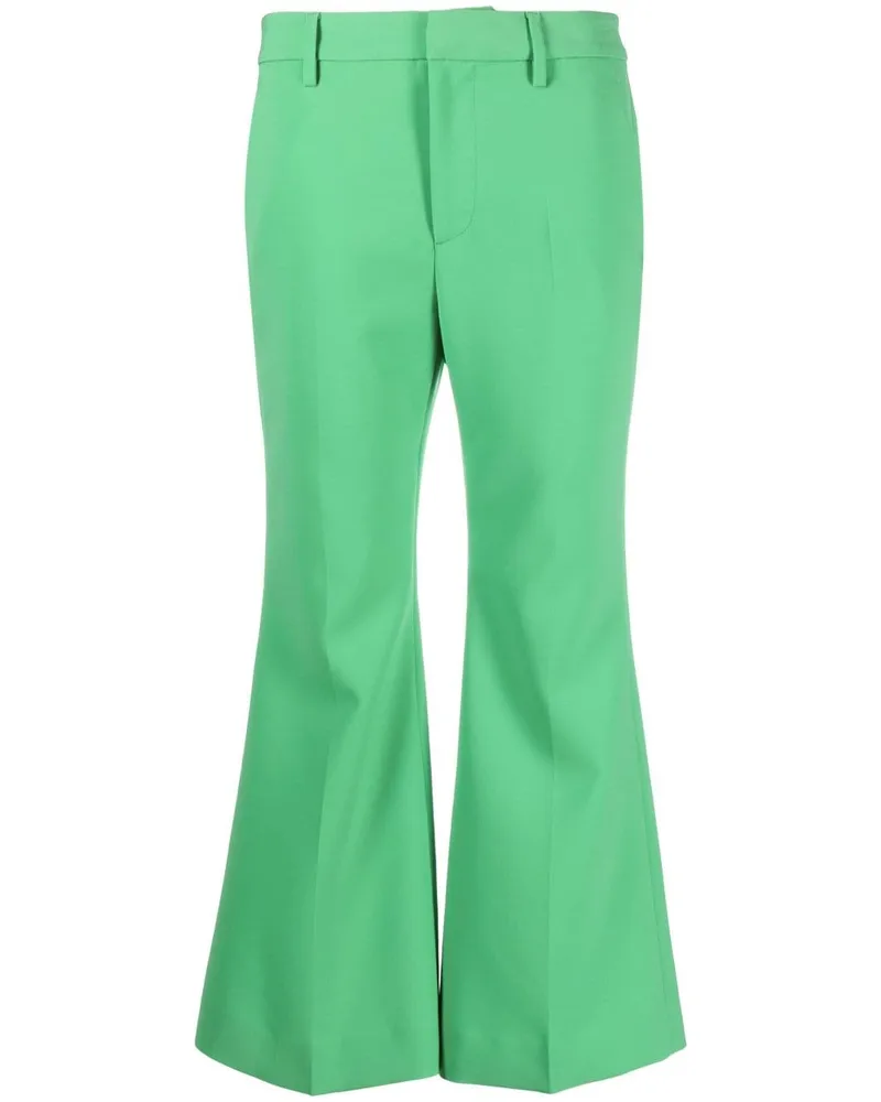 Dsquared2 Ausgestellte Cropped-Hose - Grün Grün