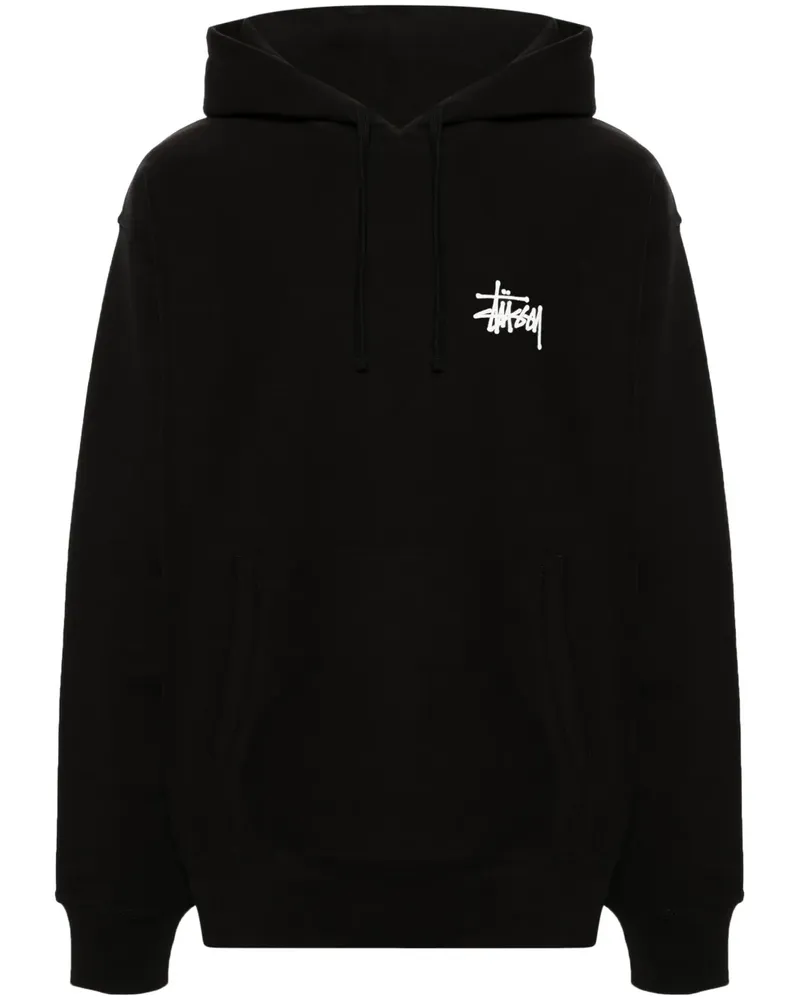 Stüssy Hoodie mit Logo-Print - Schwarz Schwarz