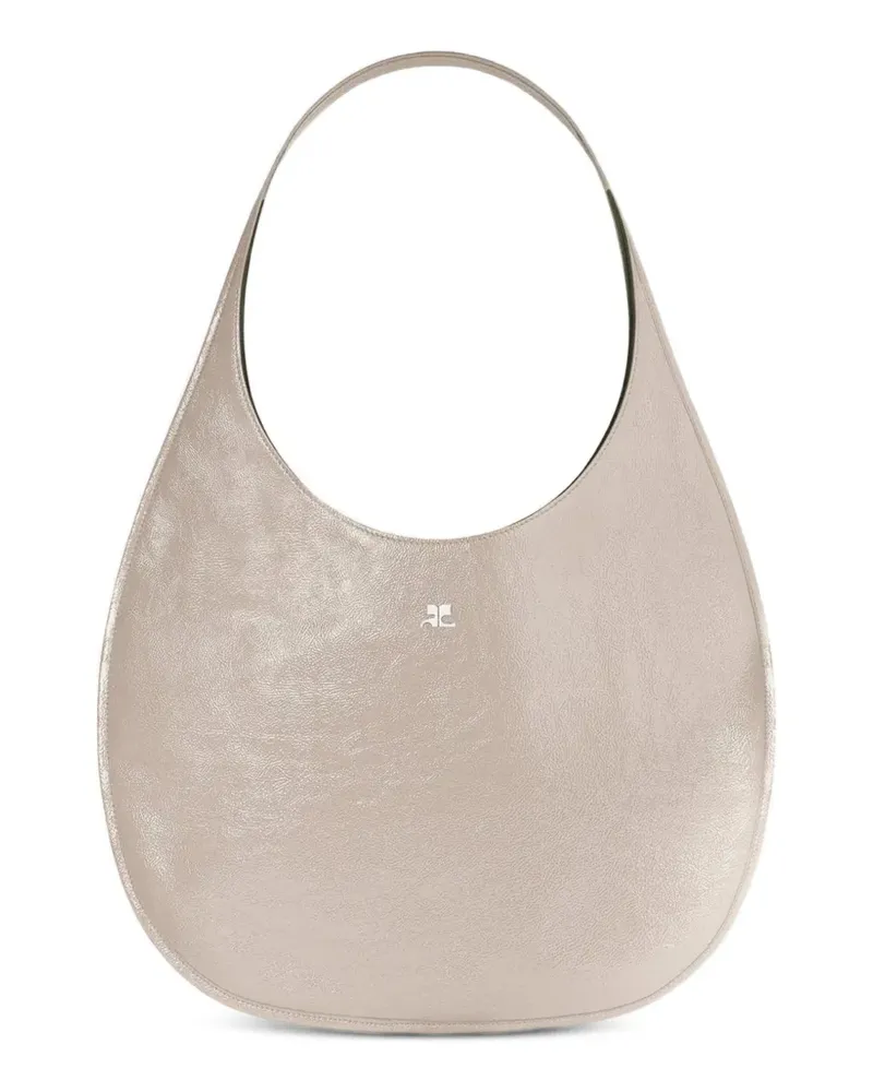 Courrèges Holy Naplack leather tote bag - Grau Grau