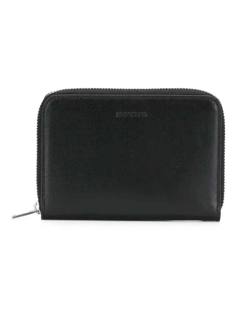 Jil Sander Portemonnaie mit Logo - Schwarz Schwarz
