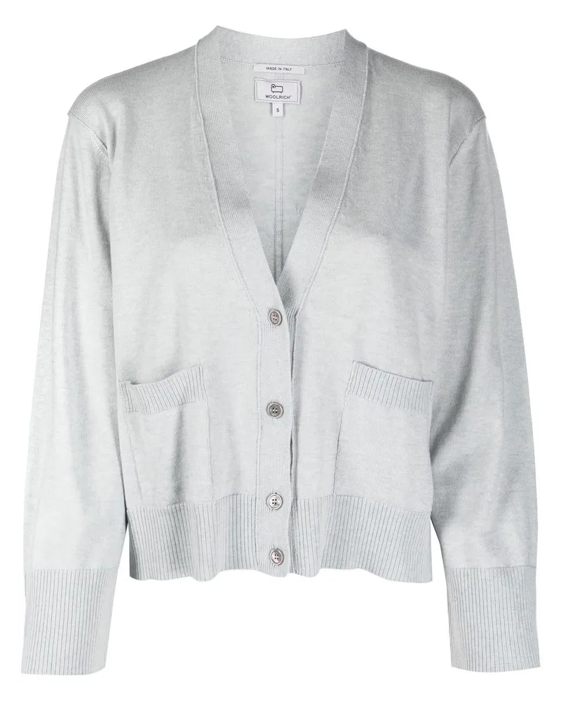 Woolrich Cropped-Cardigan - Grau Grau