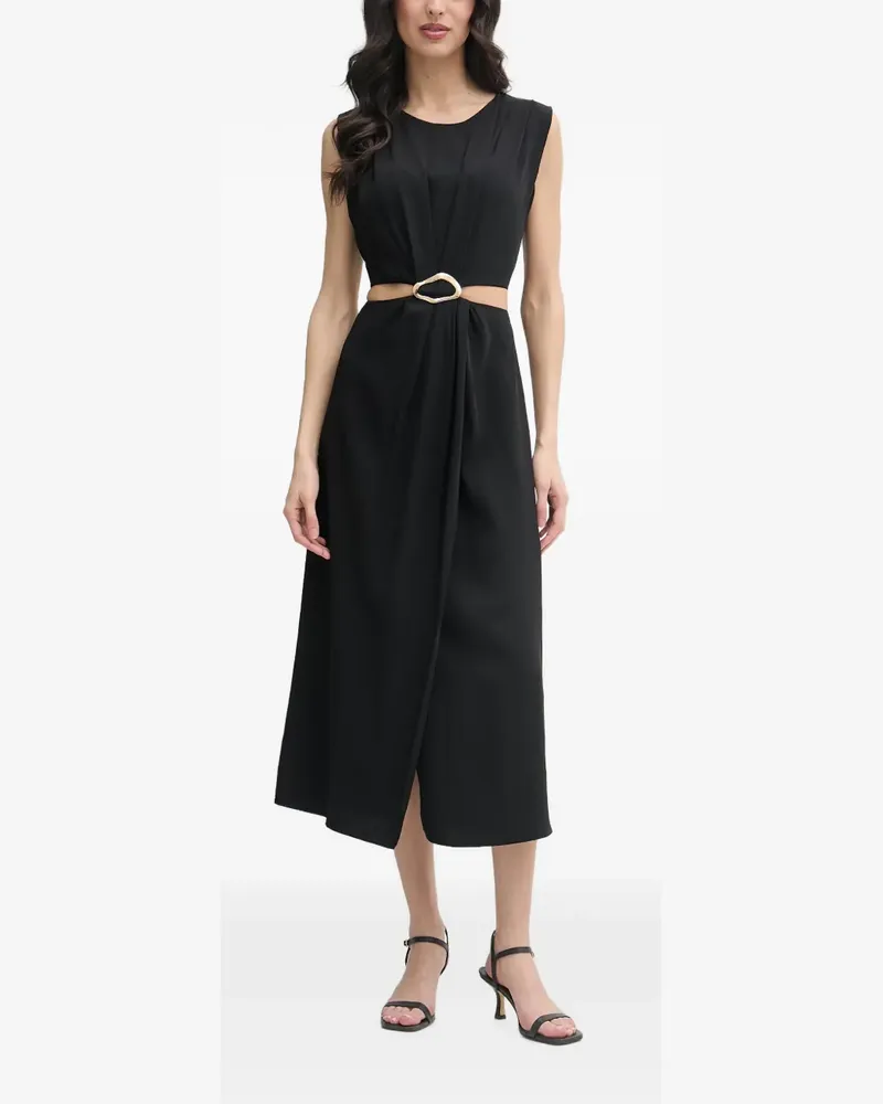 Gaudi cut-out buckled midi dress - Schwarz Schwarz