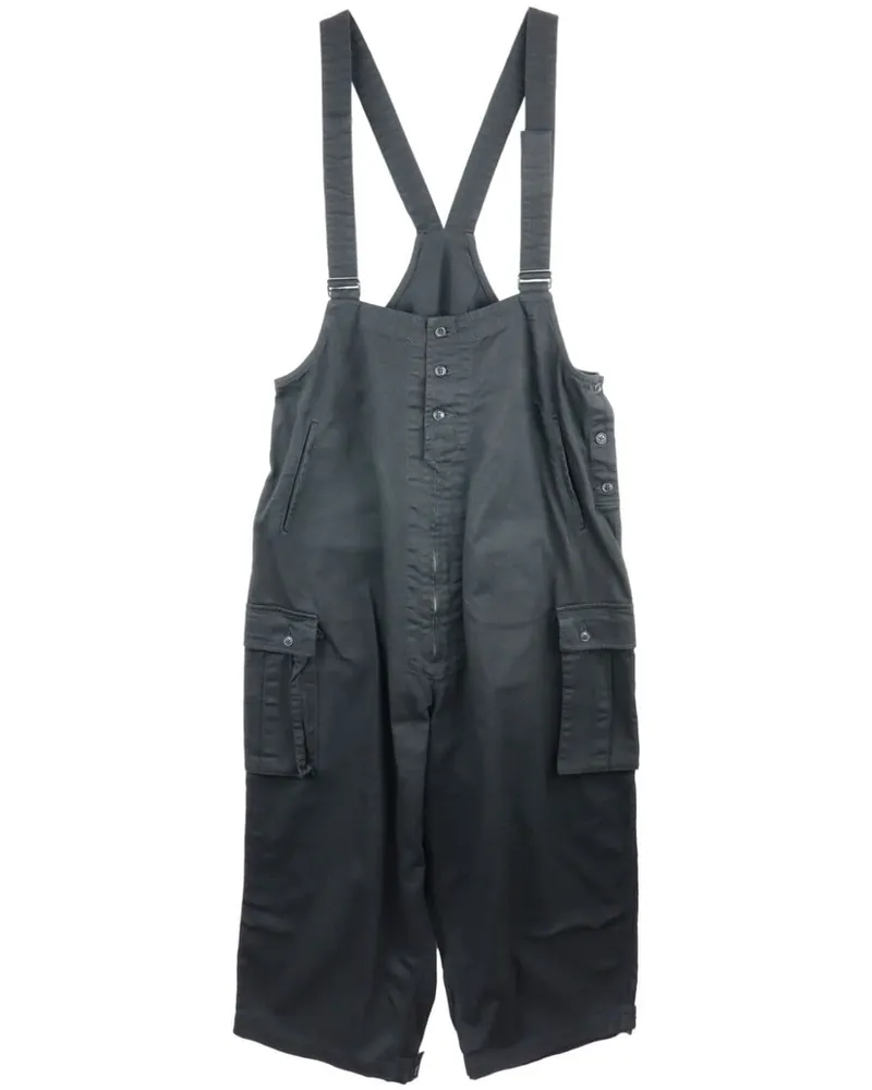 Yohji Yamamoto Latzhose mit Ombré-Effekt Schwarz