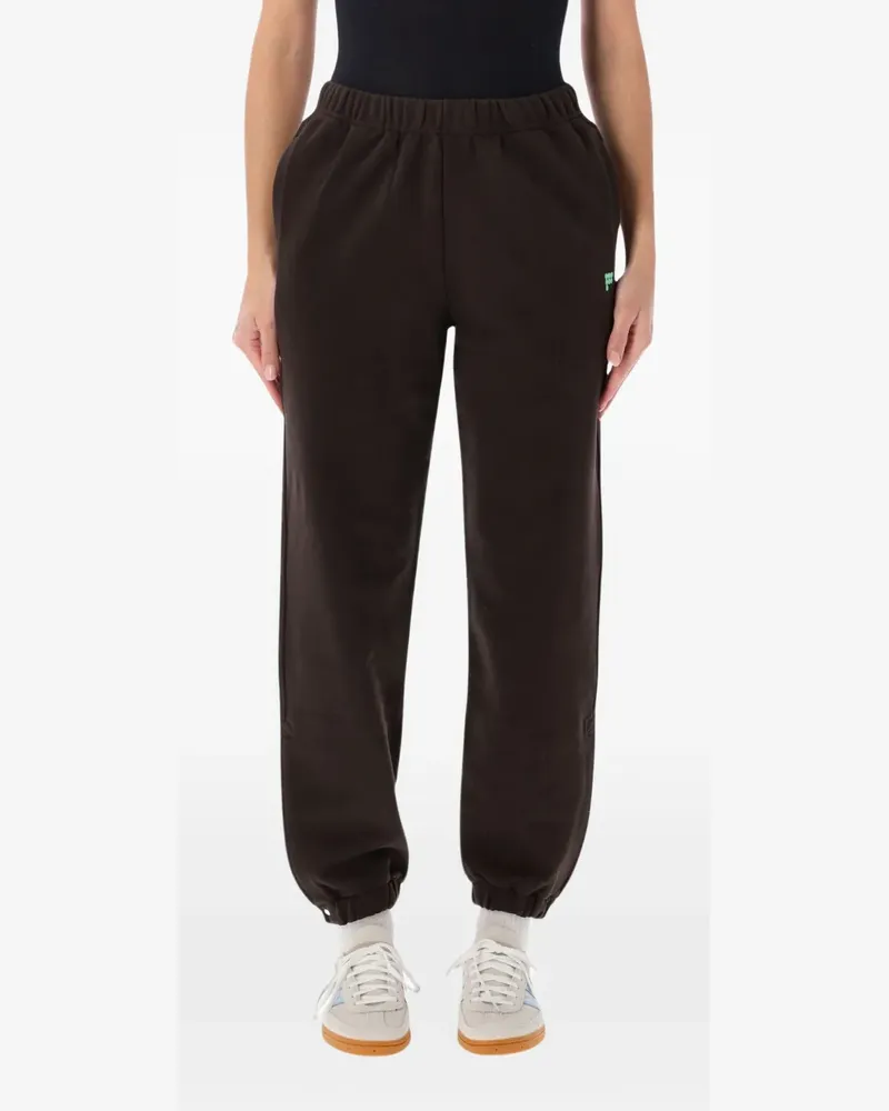 PANGAIA logo-print elasticated track pants - Braun Braun