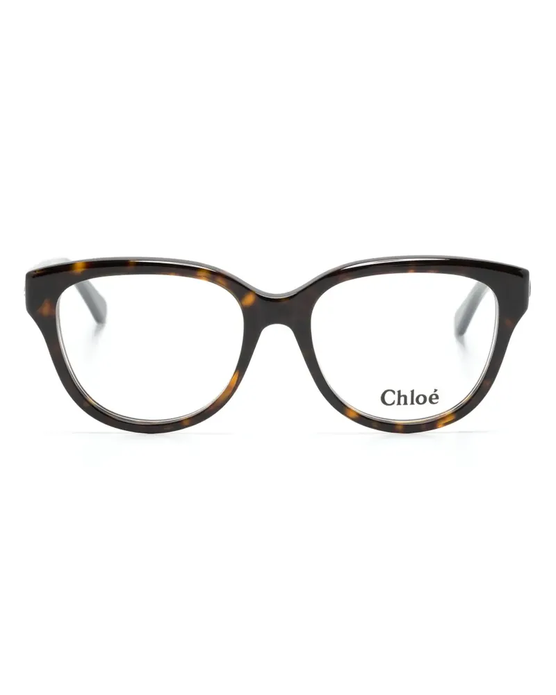 Chloé Brille mit eckigem Gestell - Braun Braun