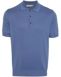 Canali Gestricktes Poloshirt Blau