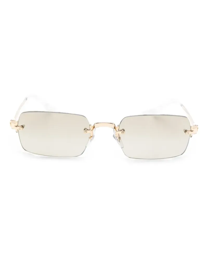 Ray Ban x Asap Rocky rimless rectangle-shape sunglasses - Gold Gold