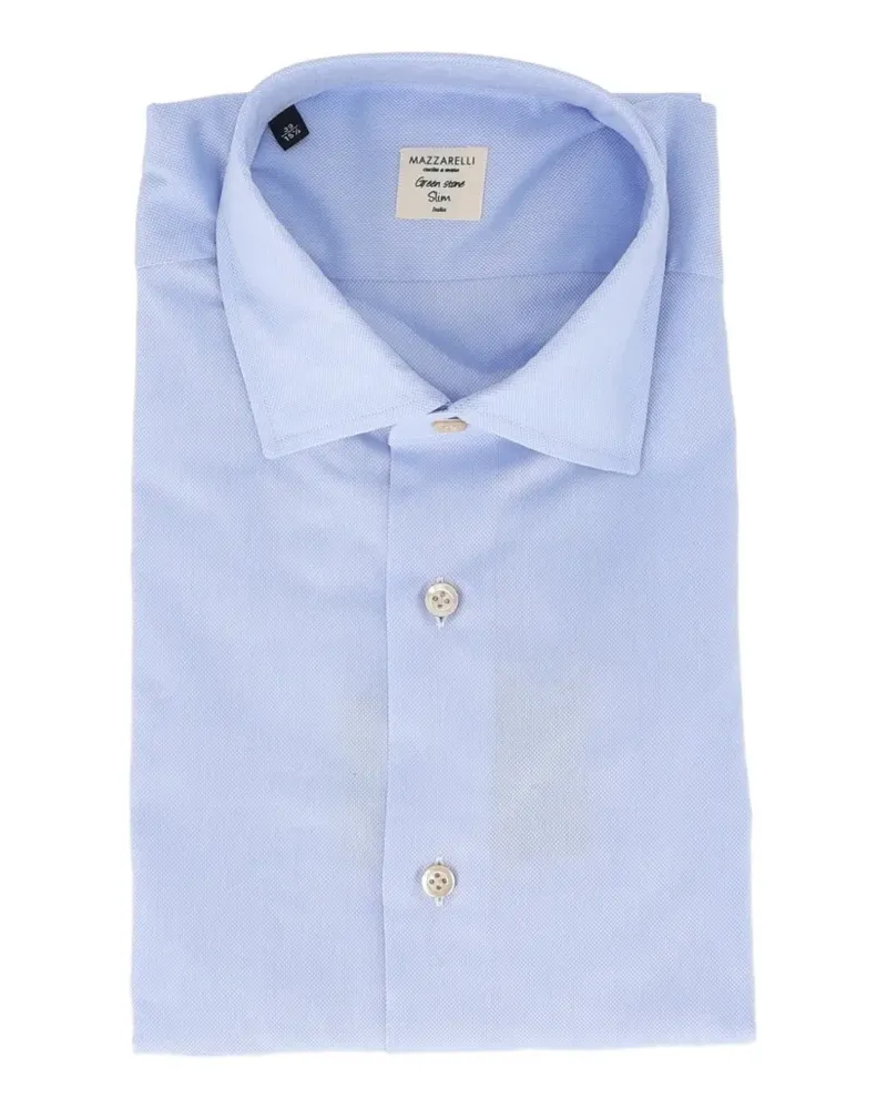 MAZZARELLI Hemd mit schmalem Schnitt - Blau Blau