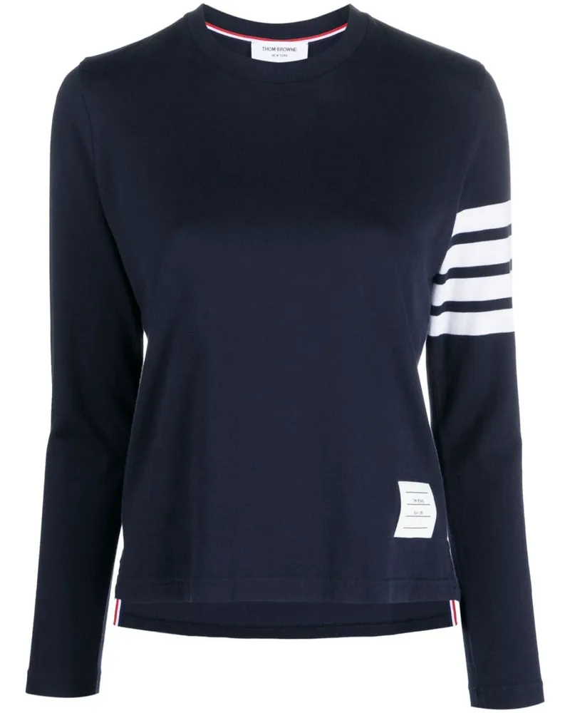 Thom Browne T-Shirt mit Streifen - Blau Blau
