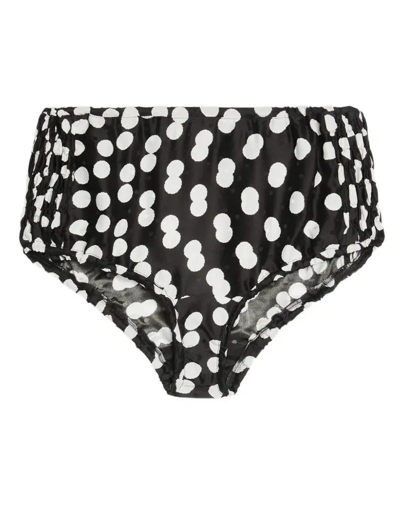 Dries van Noten Micro-Shorts mit Polka Dots - Schwarz Schwarz