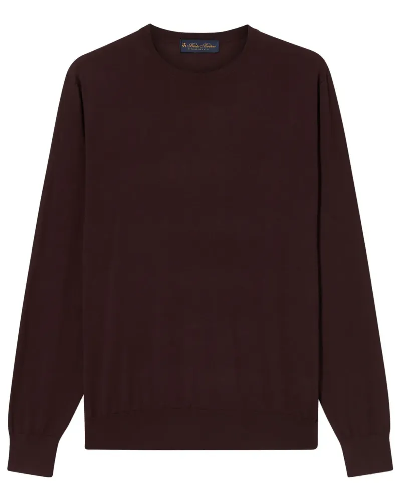 Brooks Brothers Pullover mit Rundhalsausschnitt - Braun Braun
