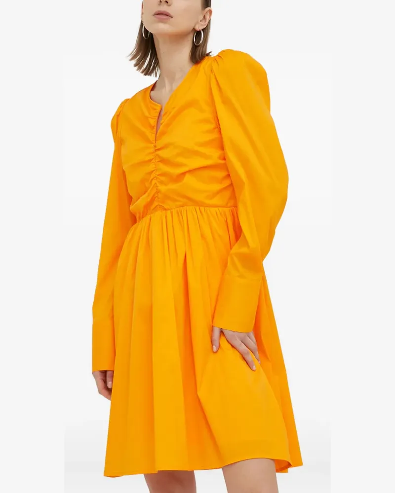 Gestuz Kleid mit Raffungen - Orange Orange