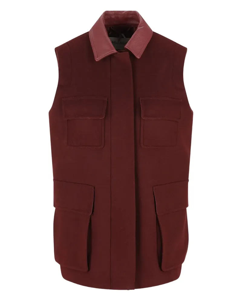 Max Mara Pocket Mantel mit Kragen - Rot Rot