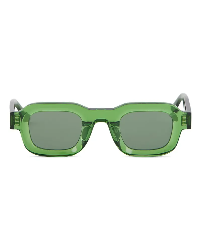 Thierry Lasry Eckige Sonnenbrille aus transparentem Azetat - Grün Grün