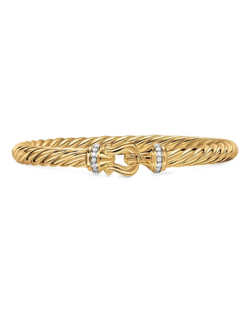 David Yurman 18K yellow gold Cablespira® Buckle diamond bracelet Gold