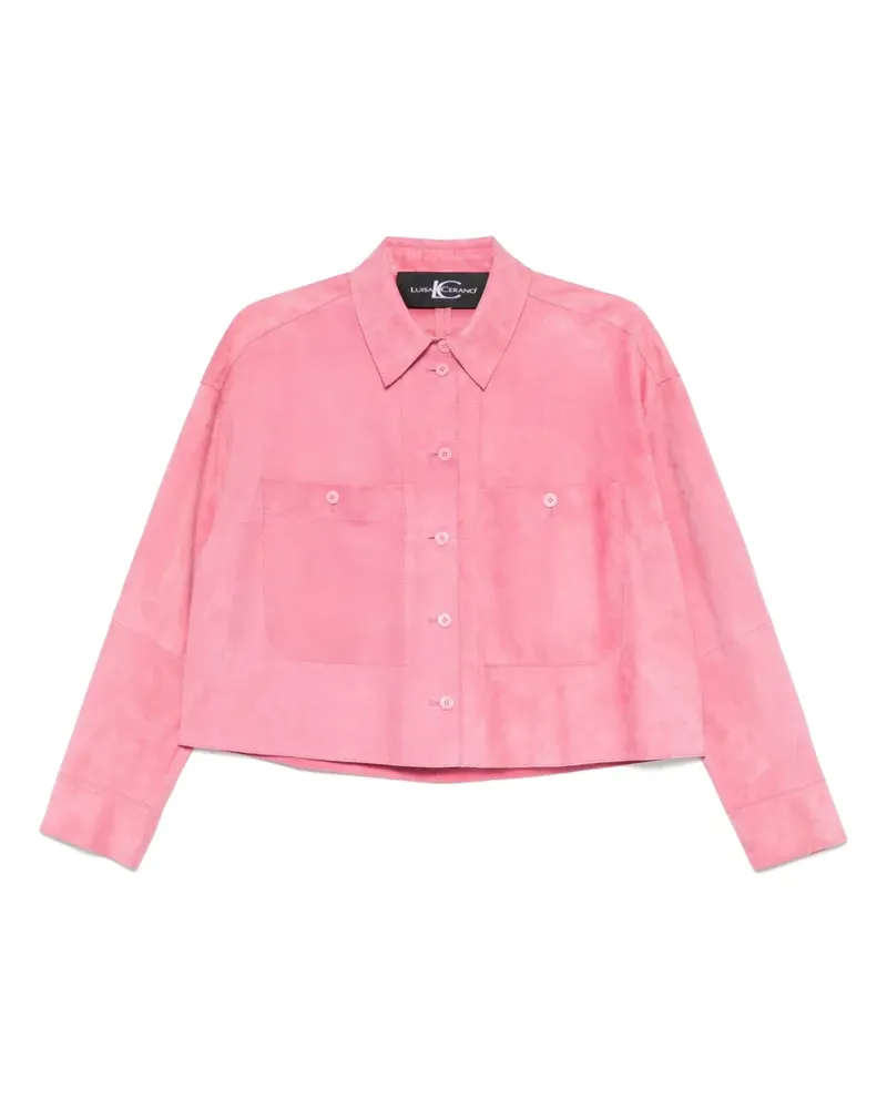 Luisa Cerano Jacke aus Wildleder - Rosa Rosa