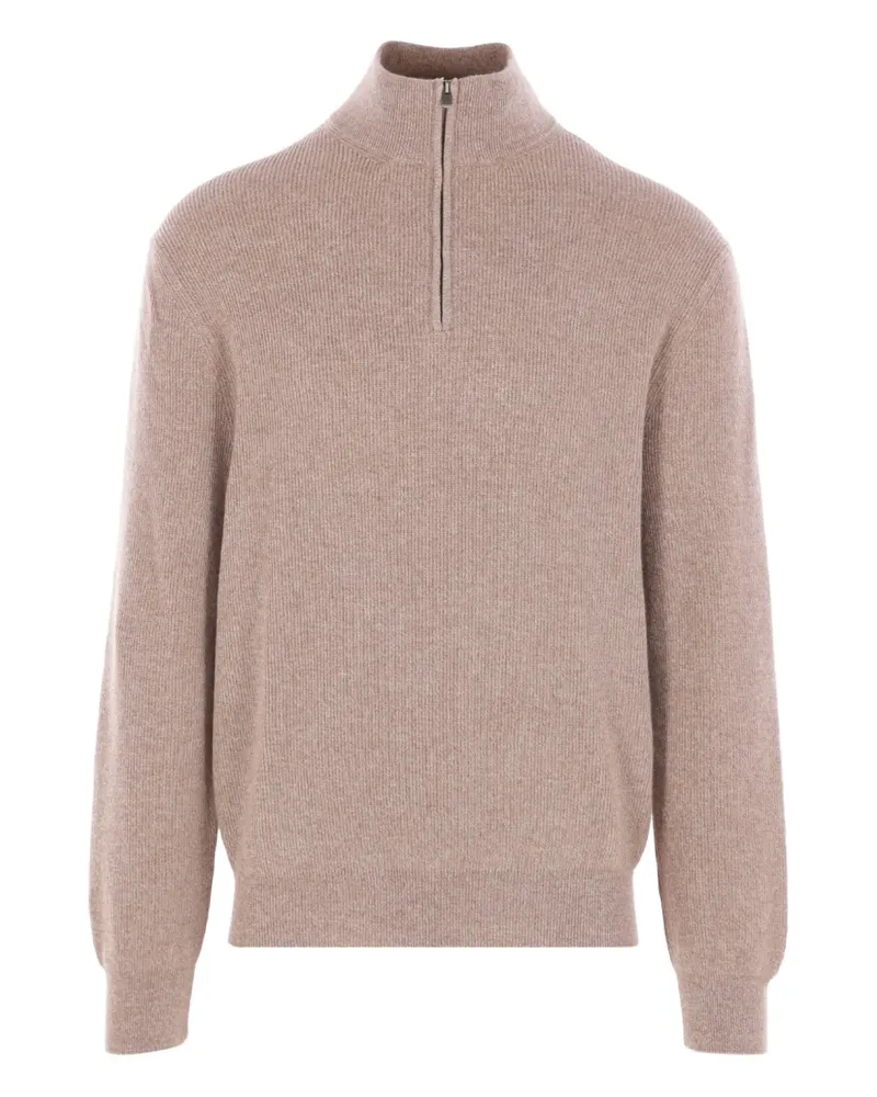 AGNONA Pullover mit Reißverschluss - Nude Nude