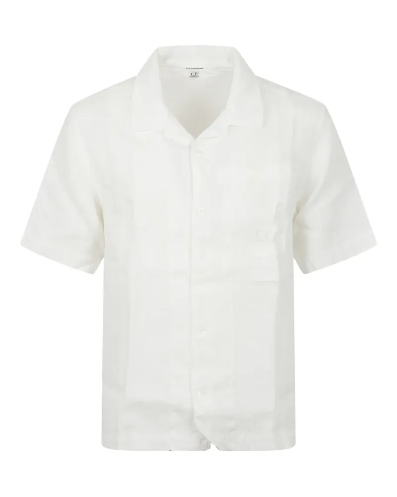 C.P. Company logo-print short-sleeve shirt - Weiß Weiß