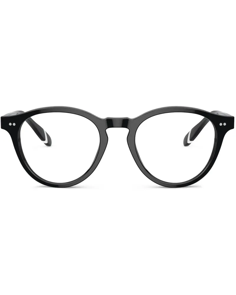 Ralph Lauren Brille mit rundem Gestell - Schwarz Schwarz