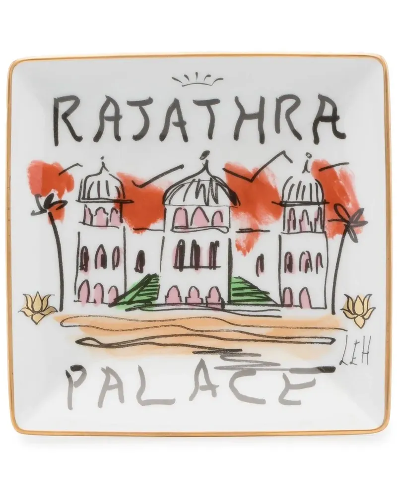 Ginori 1735 Rajathra Palace Teller 13,5cm - Weiß Weiß