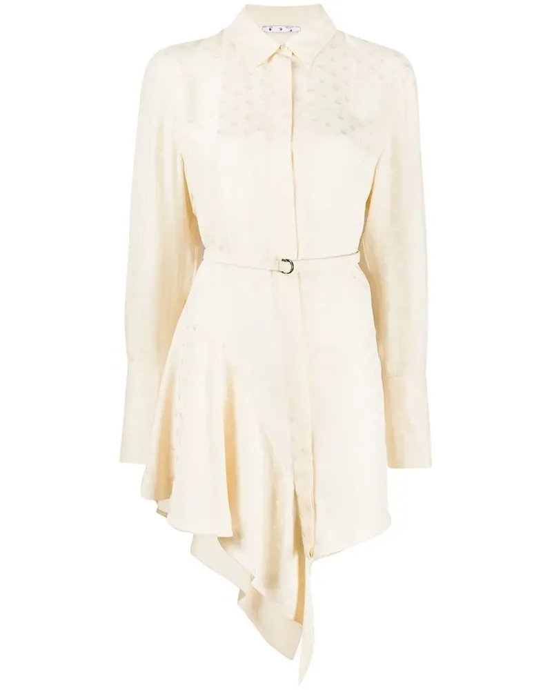 OFF-WHITE Asymmetrisches Hemdkleid - Weiß Weiß