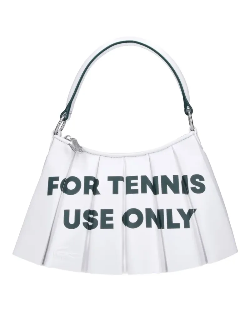 Lacoste Lenglen pleated shoulder bag - Weiß Weiß