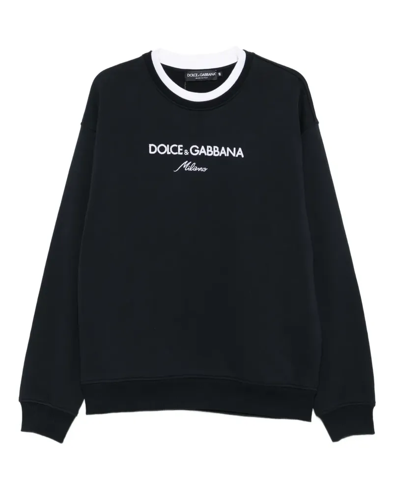 Dolce & Gabbana Sweatshirt mit Logo-Stickerei - Blau Blau