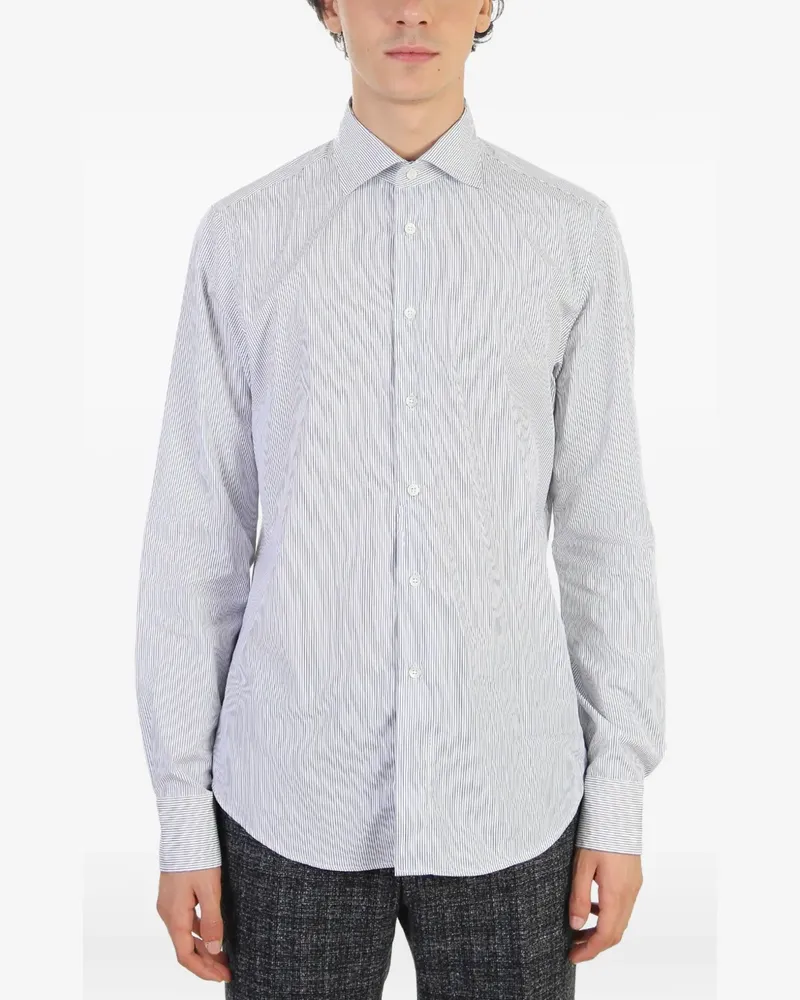 Dell'oglio Gestreiftes Hemd - Weiß Weiß