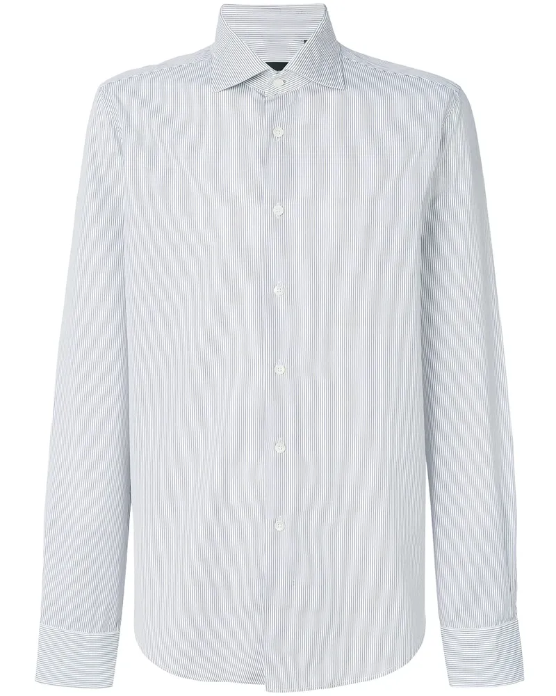 Dell'oglio Gestreiftes Hemd - Weiß Weiß
