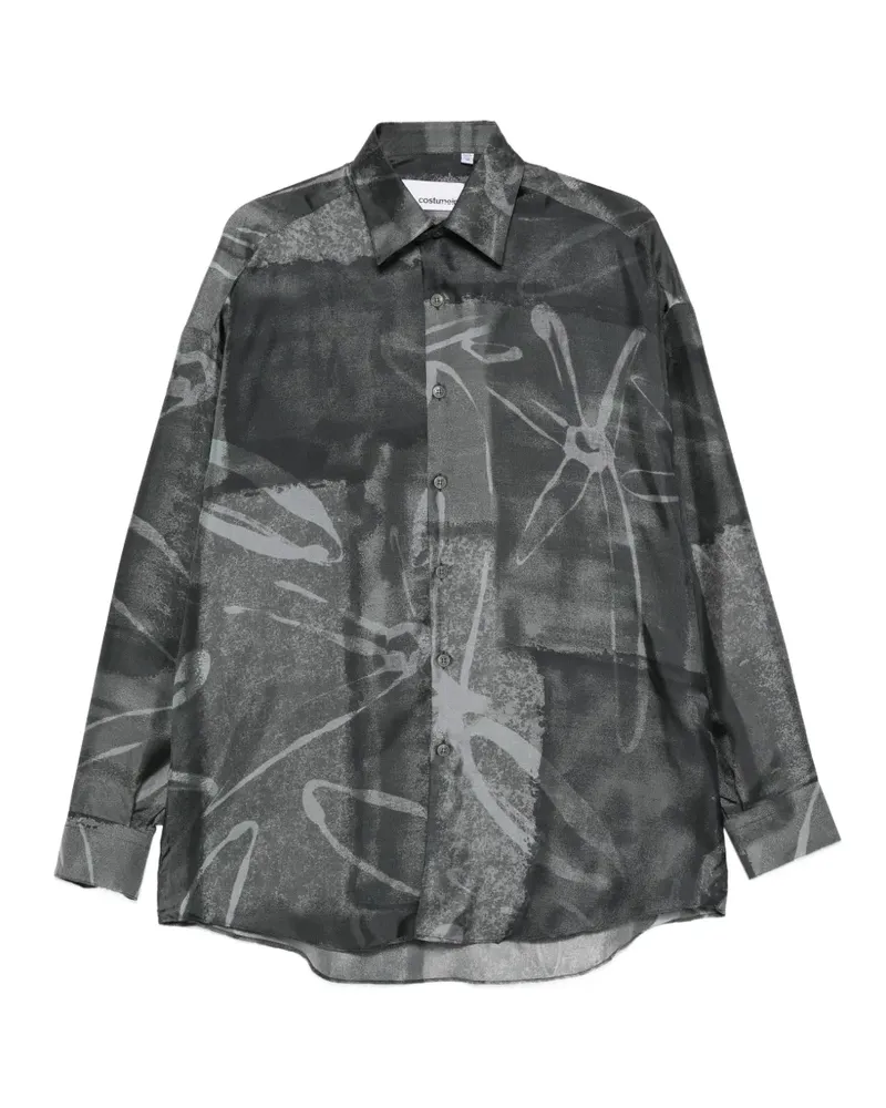 Costumein Abstraktes Valentino Hemd - Schwarz Schwarz