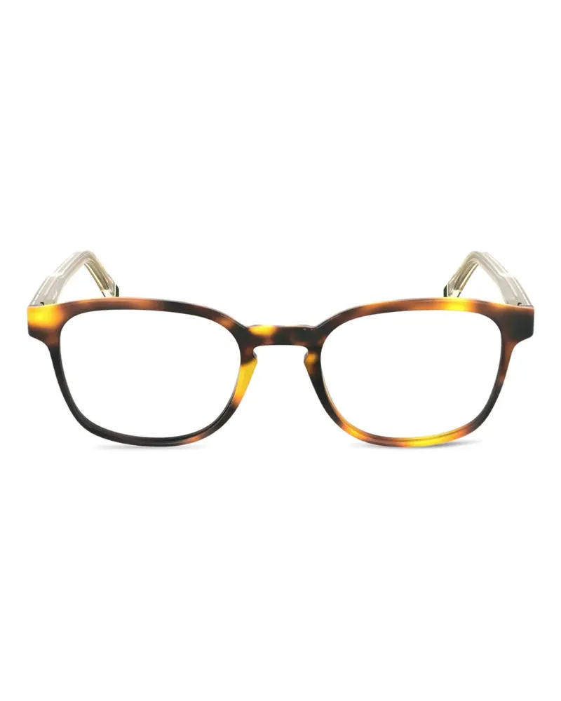 Lacoste Eckige Sonnenbrille in Schildpattoptik - Braun Braun