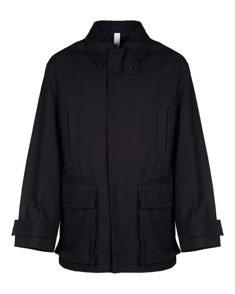 Hevò Castel Del Monte flap pocket jacket - Schwarz Schwarz