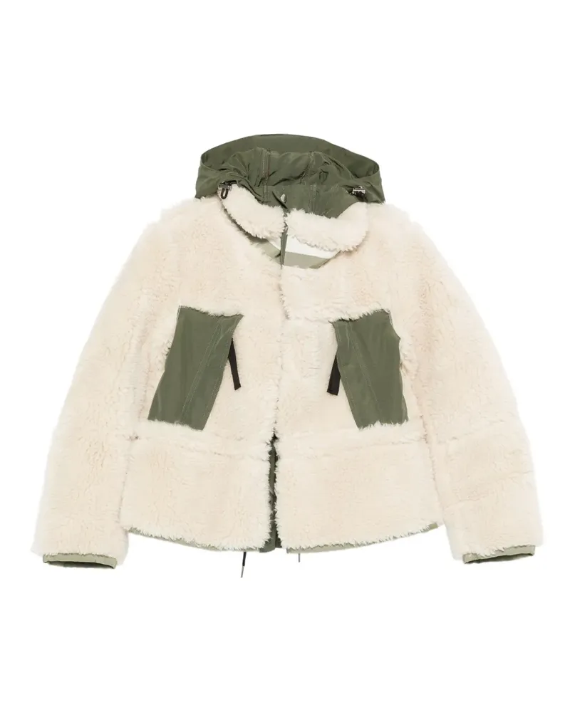 Sacai Kapuzenjacke mit Einsätzen - Nude Nude