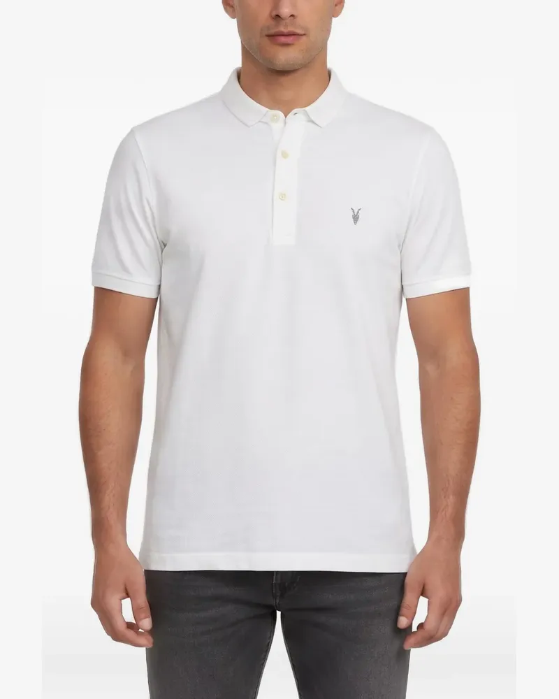 AllSaints Poloshirt mit kurzen Ärmeln - Weiß Weiß
