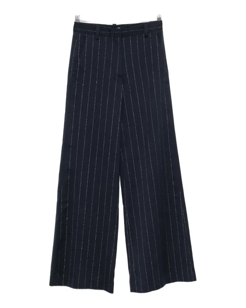 Maje pinstripe-pattern palazzo pants - Blau Blau