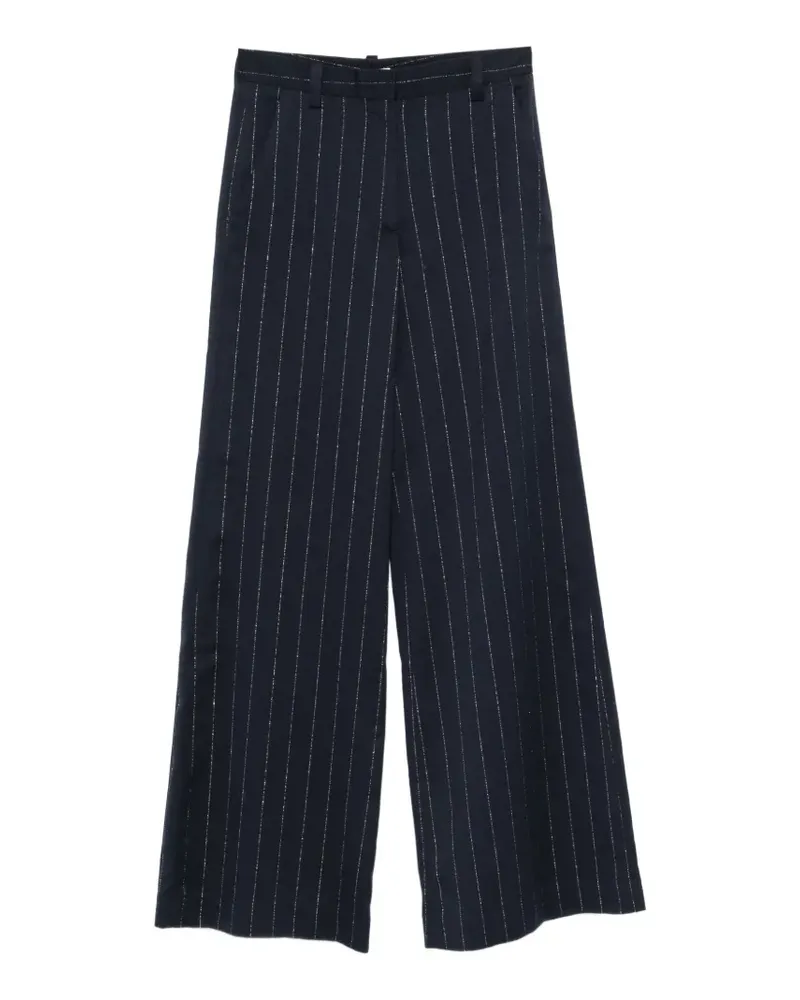 Maje pinstripe-pattern palazzo pants - Blau Blau
