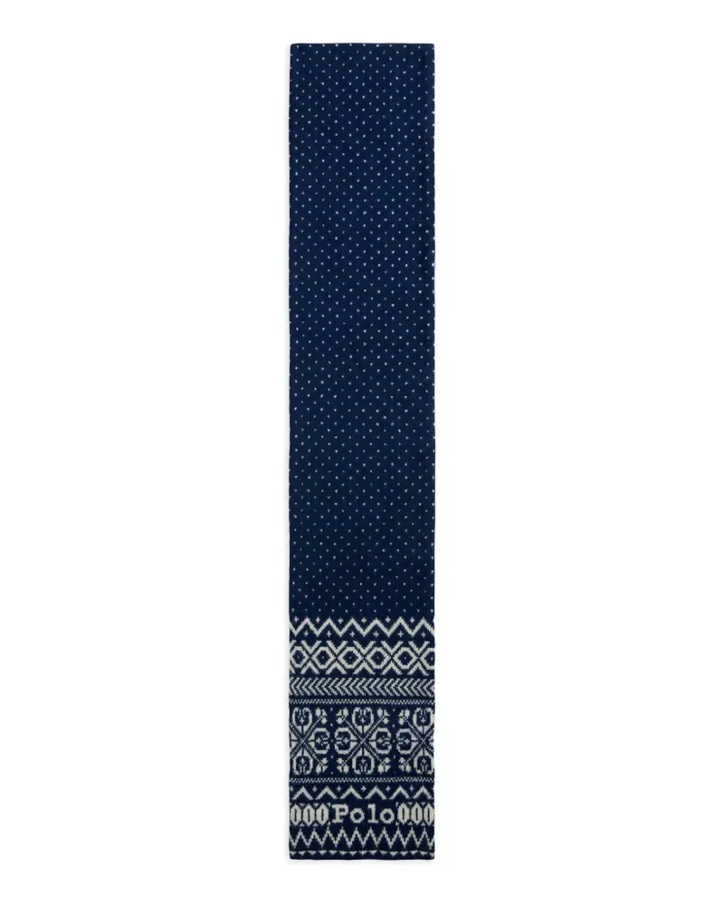 Ralph Lauren Schal mit Fair-Isle-Motiv - Blau Blau