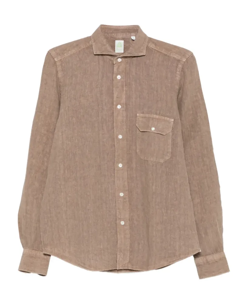 Finamore 1925 flap-pocket shirt - Nude Nude