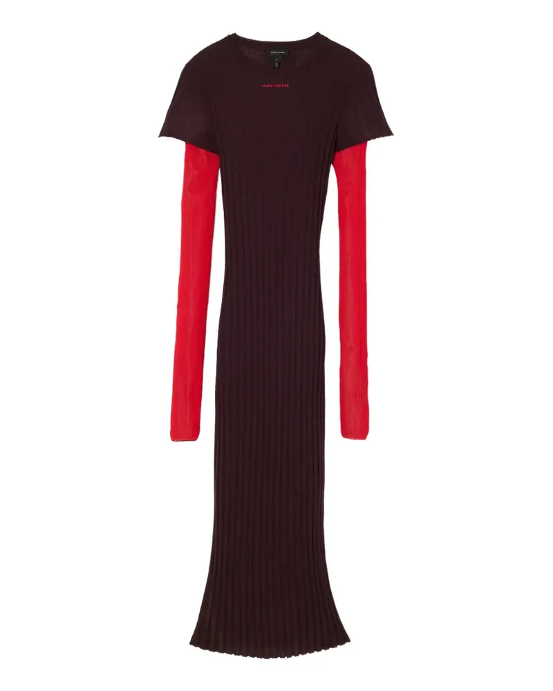 Marc Jacobs sheer layered-knit maxi dress - Braun Braun