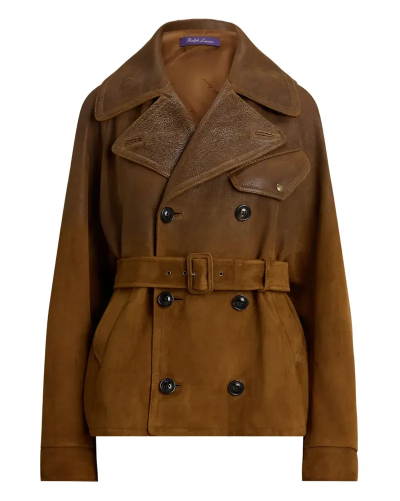 Ralph Lauren Wildlederjacke mit Gürtel - Braun Braun