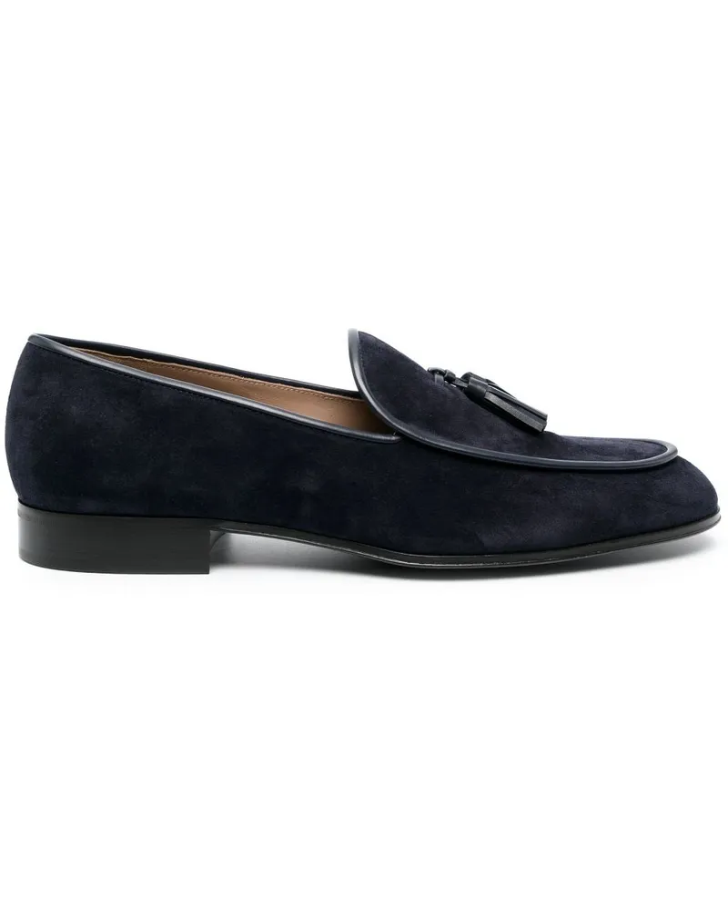 Gianvito Rossi Loafer aus Wildleder mit Quasten - Blau Blau