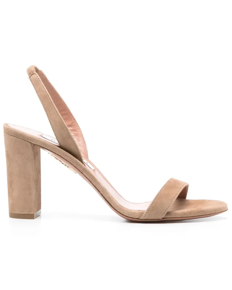 Aquazzura So Nude Block Sandalen 85mm - Braun Braun