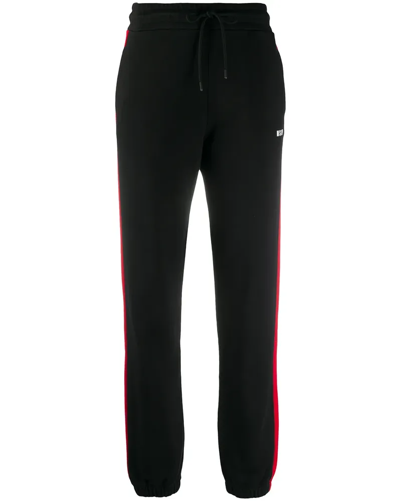 MSGM Jogginghose mit seitlichen Einsätzen - Schwarz Schwarz