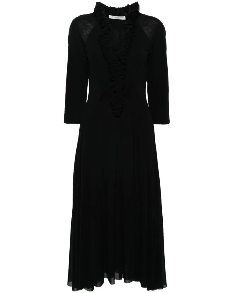 Philosophy Di Lorenzo Serafini Kleid mit Rüschendetail - Schwarz Schwarz
