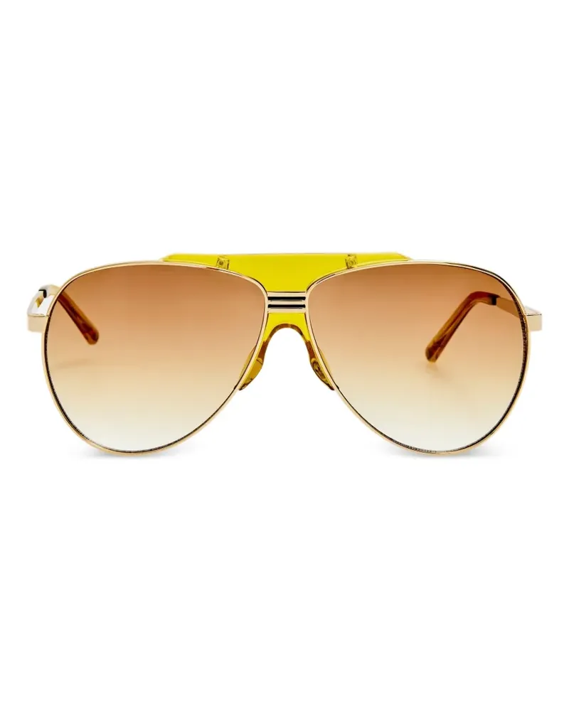 ATTICO x Linda Farrow Amelia Sonnenbrille - Gold Gold