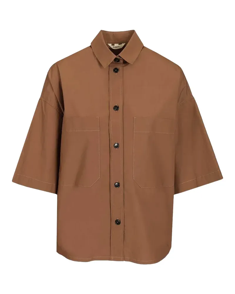 BARENA oversized pocket shirt - Braun Braun