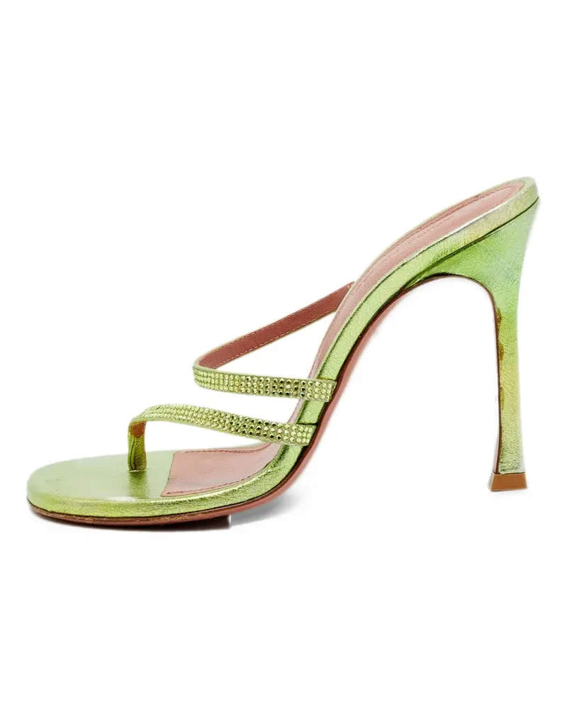 Amina Muaddi Ami crystal-embellished sandals - Grün Grün